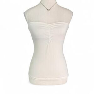 Brandy Melville White Strapless Tube Top Full Length One Size John Galt line
